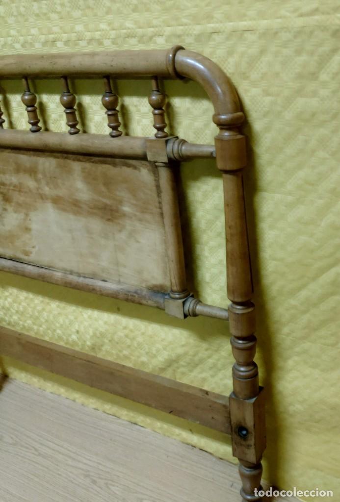 Vintage: CABECERO EN MADERA DE CEREZO, 6000 -263 - Foto 13