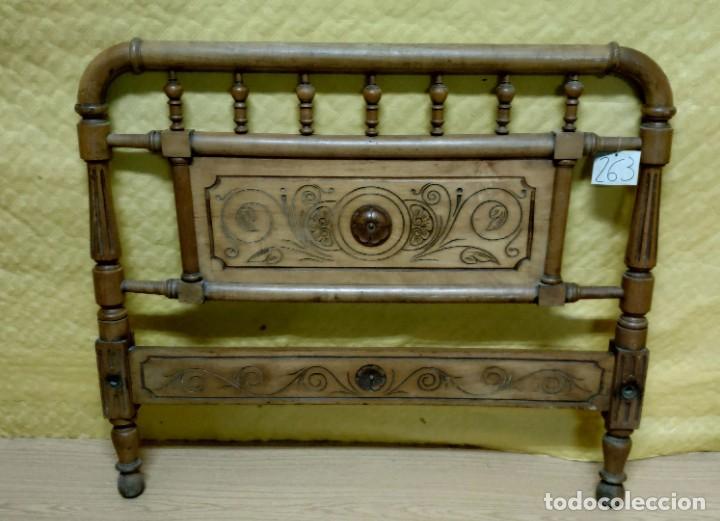 Vintage: CABECERO EN MADERA DE CEREZO, 6000 -263 - Foto 14
