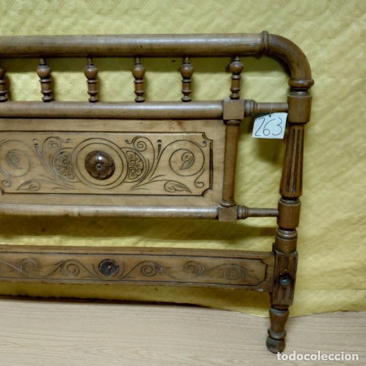 Vintage: CABECERO EN MADERA DE CEREZO, 6000 -263 - Foto 16