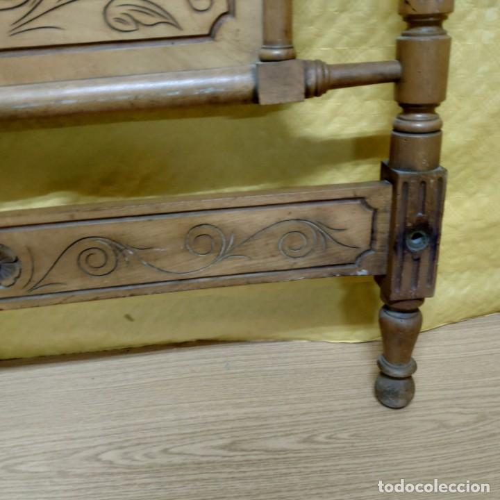 Vintage: CABECERO EN MADERA DE CEREZO, 6000 -263 - Foto 18