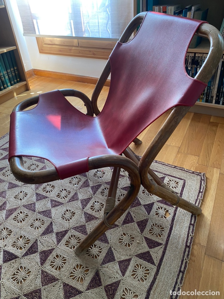 Vintage: sillon bamb&uacute; y cuero vintage - Foto 2