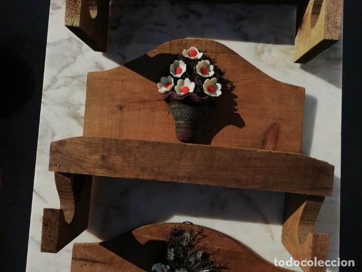 Vintage: 3 repisas de madera - Foto 3