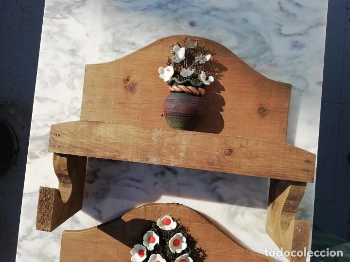 Vintage: 3 repisas de madera - Foto 6