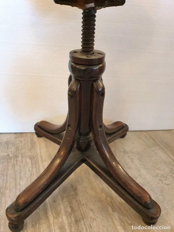 Vintage: TABURETE THONET DE PIANO REGULABLE - Foto 3