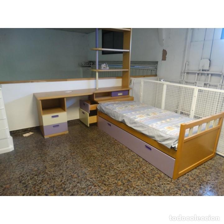 Vintage: DORMITORIO JUVENIL MIEL Y MALVA - Foto 1