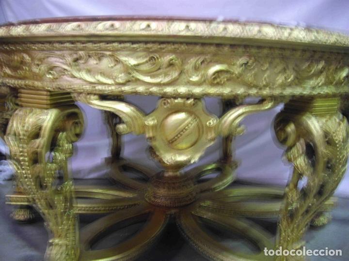 Vintage: MESA REDONDA TALLA ORO - Foto 2