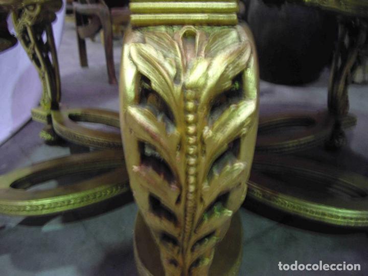 Vintage: MESA REDONDA TALLA ORO - Foto 6