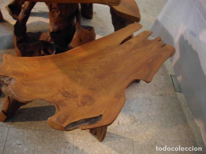 Vintage: MESA Y TRES BANCOS RA&Iacute;Z - Foto 6