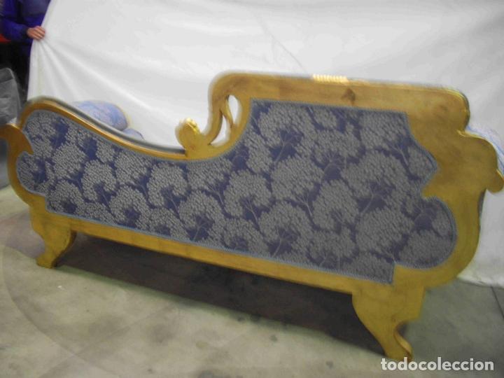 Vintage: SOFA TALLA PAN DE ORO AZUL - Foto 7