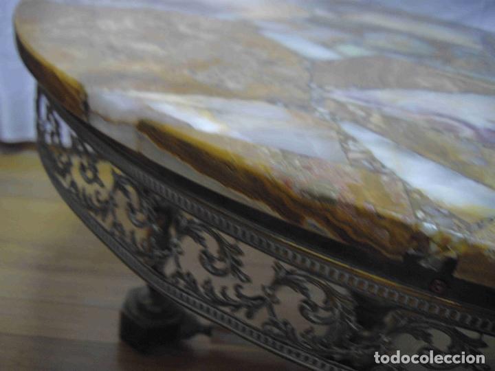 Vintage: MESA CAFE MARMOL BRONCE. - Foto 3