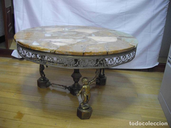 Vintage: MESA CAFE MARMOL BRONCE. - Foto 1