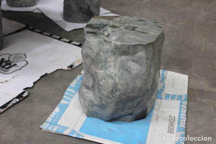 Vintage: MESA CUATRO TABURETES MARMOL VERDE - Foto 4