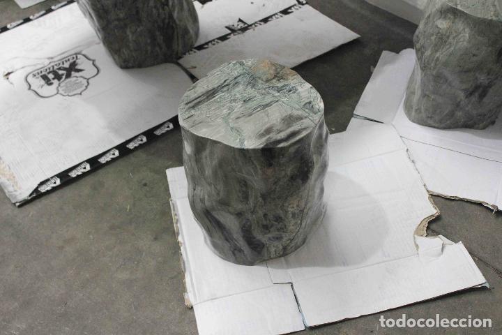 Vintage: MESA CUATRO TABURETES MARMOL VERDE - Foto 7