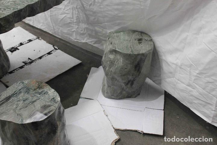 Vintage: MESA CUATRO TABURETES MARMOL VERDE - Foto 8