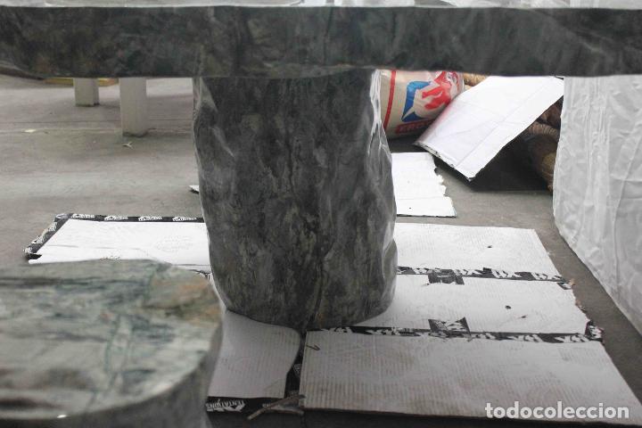 Vintage: MESA CUATRO TABURETES MARMOL VERDE - Foto 9