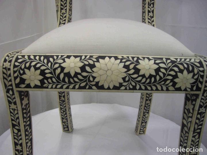 Vintage: SILLA INCRUSTACION HUESO - Foto 3