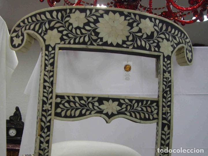 Vintage: SILLA INCRUSTACION HUESO - Foto 6