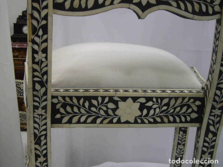 Vintage: SILLA INCRUSTACION HUESO - Foto 7