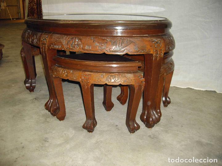 Vintage: MESA CENTRO TALLA 4 TABURETES - Foto 8