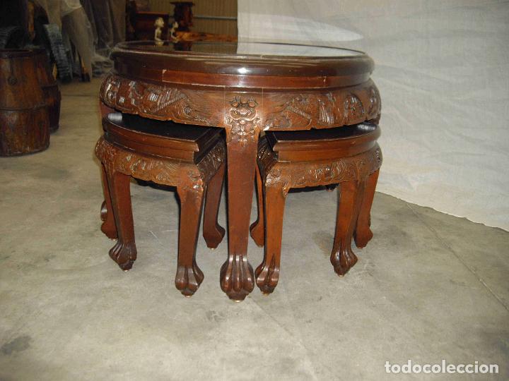 Vintage: MESA CENTRO TALLA 4 TABURETES - Foto 9