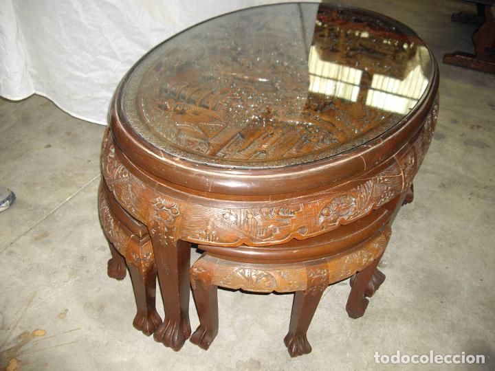 Vintage: MESA CENTRO TALLA 4 TABURETES - Foto 10