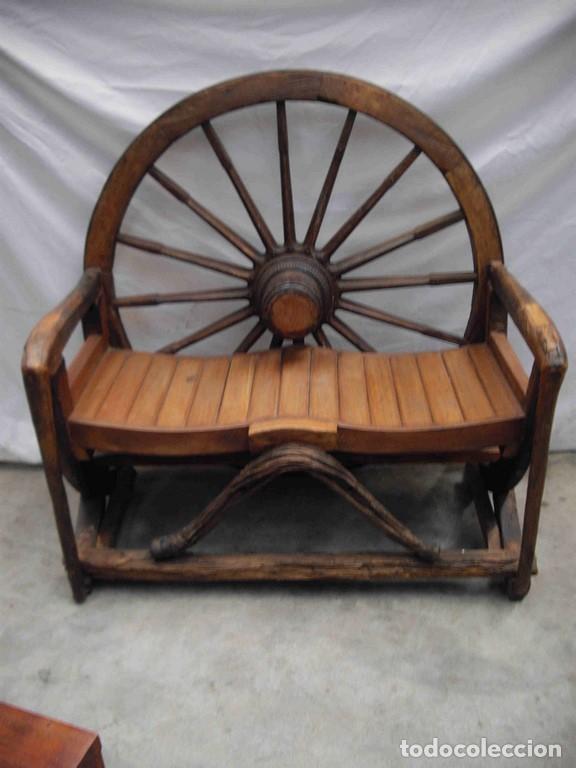 Vintage: SOFA RUEDA RESPALDO DOS PLAZAS - Foto 1