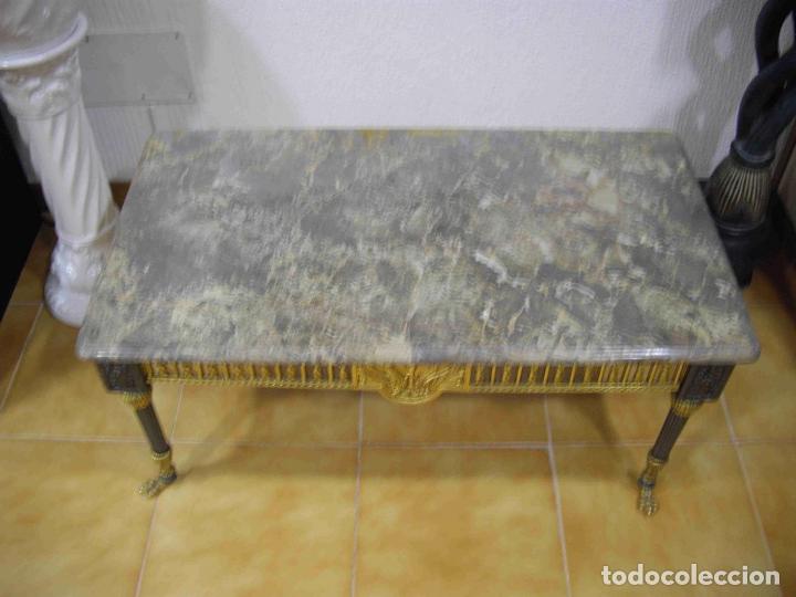 Vintage: MESA CAFE BRONCE Y MARMOL - Foto 2