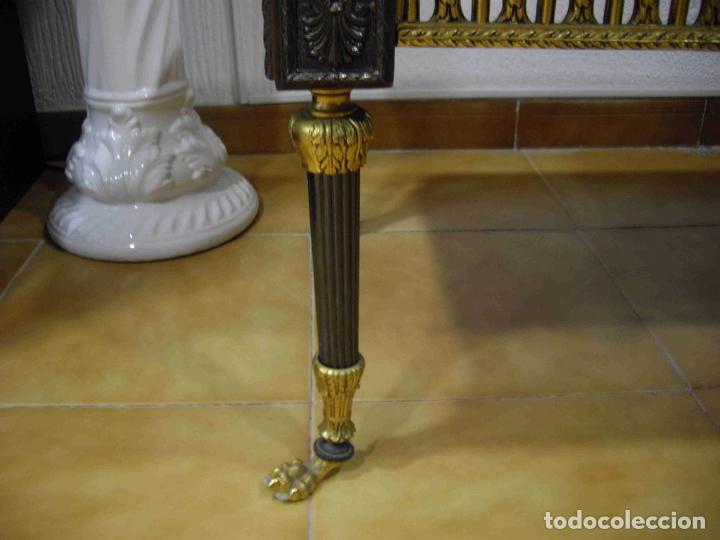 Vintage: MESA CAFE BRONCE Y MARMOL - Foto 4