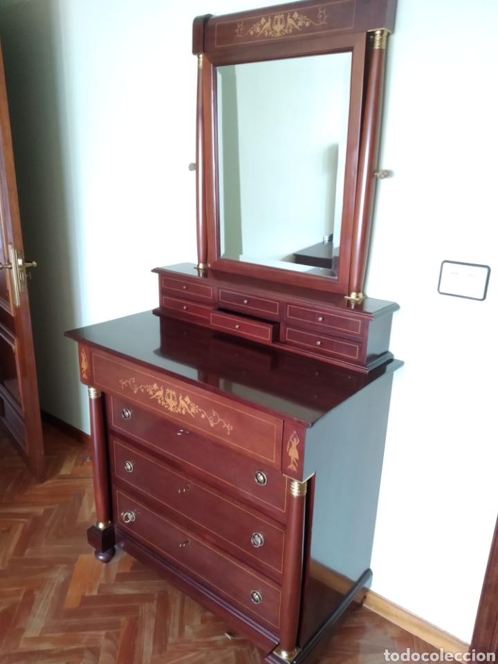Vintage: Dormitorio Imperio, Caoba y marqueter&iacute;a - Foto 2