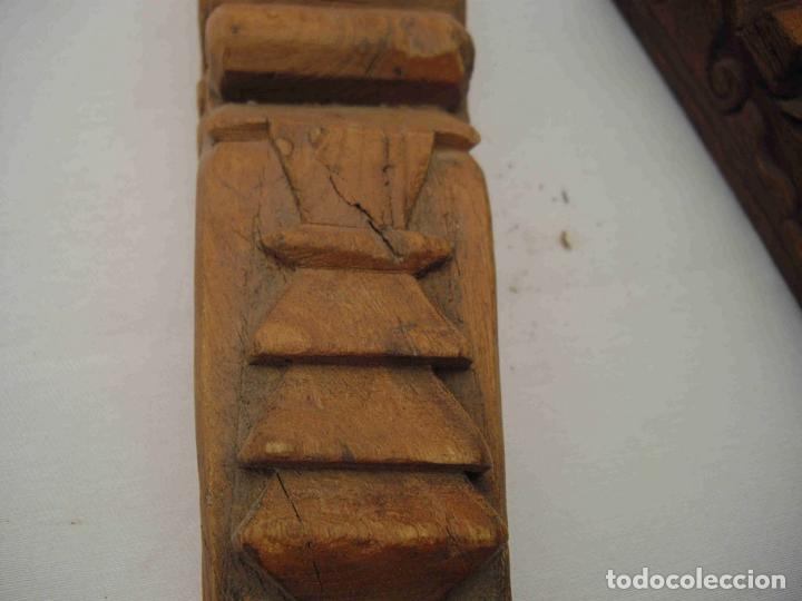 Vintage: PERCHA TALLADA MADERA PAREJA - Foto 7