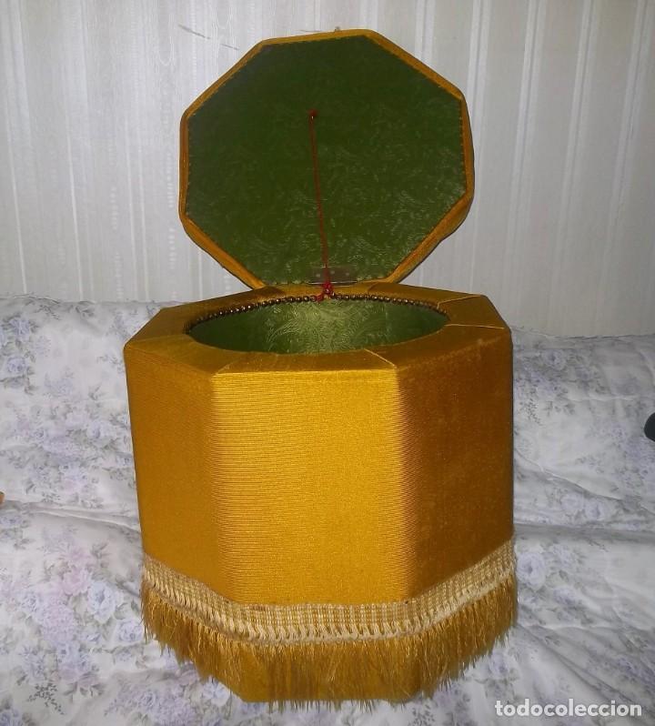 Vintage: PUF TABURETE CON FLECOS A&Ntilde;OS 60 - Foto 2