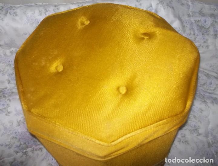 Vintage: PUF TABURETE CON FLECOS A&Ntilde;OS 60 - Foto 3
