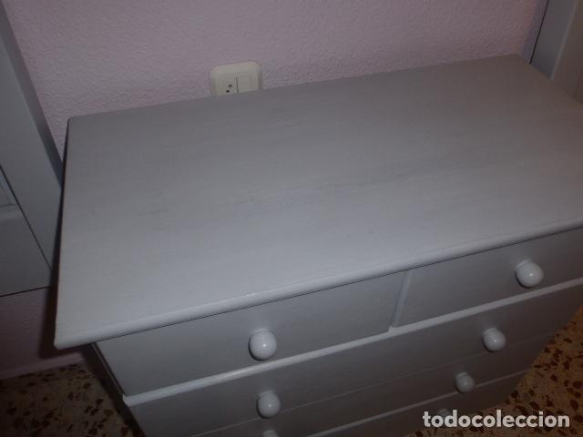 Vintage: COMODA DE MADERA DE PINO, RESTAURADA - Foto 3