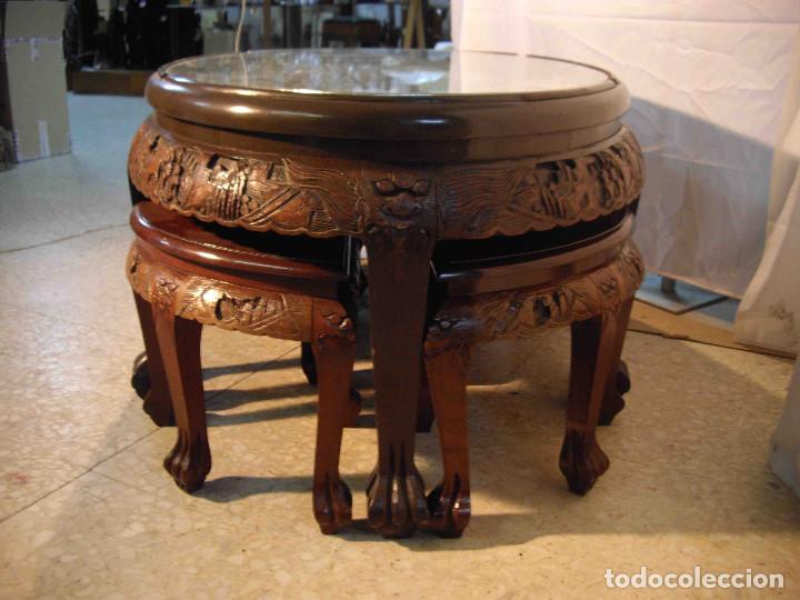 Vintage: MESA CENTRO TALLA 6 TABURETES - Foto 3