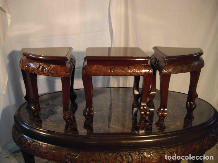 Vintage: MESA CENTRO TALLA 6 TABURETES - Foto 9