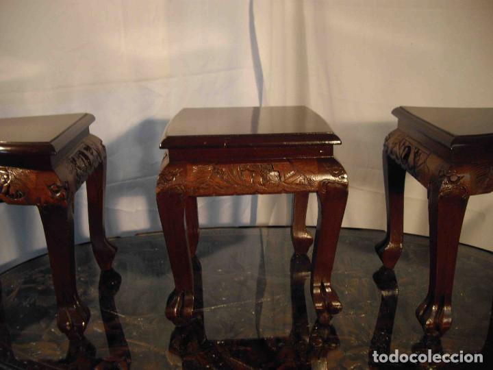 Vintage: MESA CENTRO TALLA 6 TABURETES - Foto 12