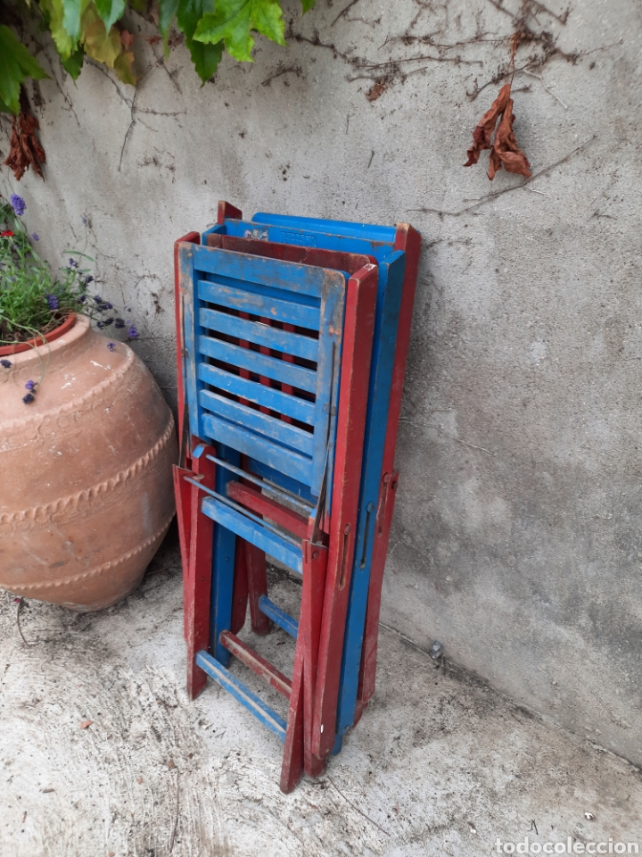 Vintage: Sillas plegables de madera - Foto 3