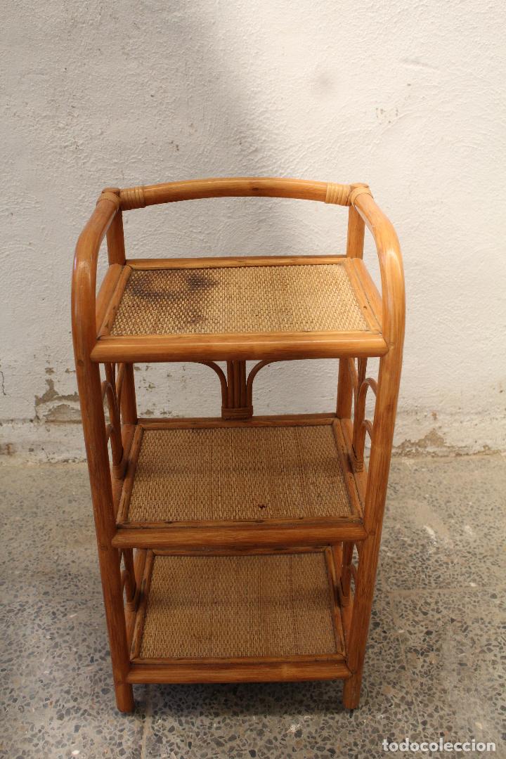Vintage: estante de mimbre y ratt&aacute;n - Foto 3