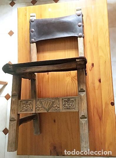 Vintage: ANTIGUA SILLA DE MADERA ESTILO ESPA&Ntilde;OL - Foto 1