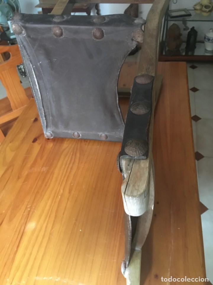 Vintage: ANTIGUA SILLA DE MADERA ESTILO ESPA&Ntilde;OL - Foto 9