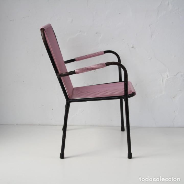 Vintage: Silla infantil scoubidou rosa - Foto 2