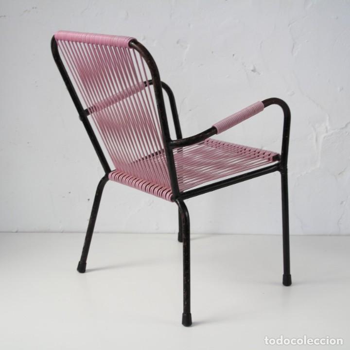 Vintage: Silla infantil scoubidou rosa - Foto 3