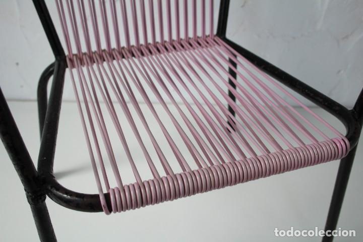 Vintage: Silla infantil scoubidou rosa - Foto 6