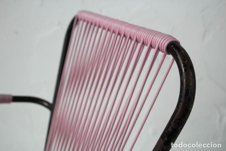Vintage: Silla infantil scoubidou rosa - Foto 9