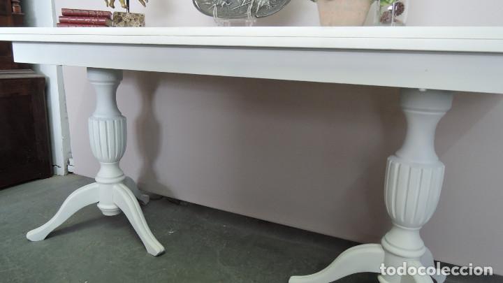 Vintage: MESA EXTENSIBLE DE LIBRO PARA COMEDOR, O PLEGADA COMO CONSOLA - Foto 3