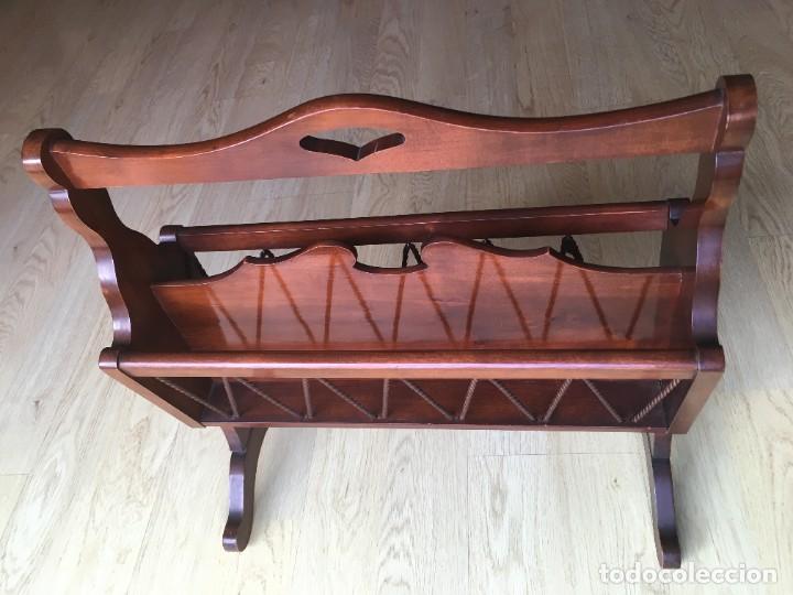 Vintage: Revistero vintage de madera - Foto 2