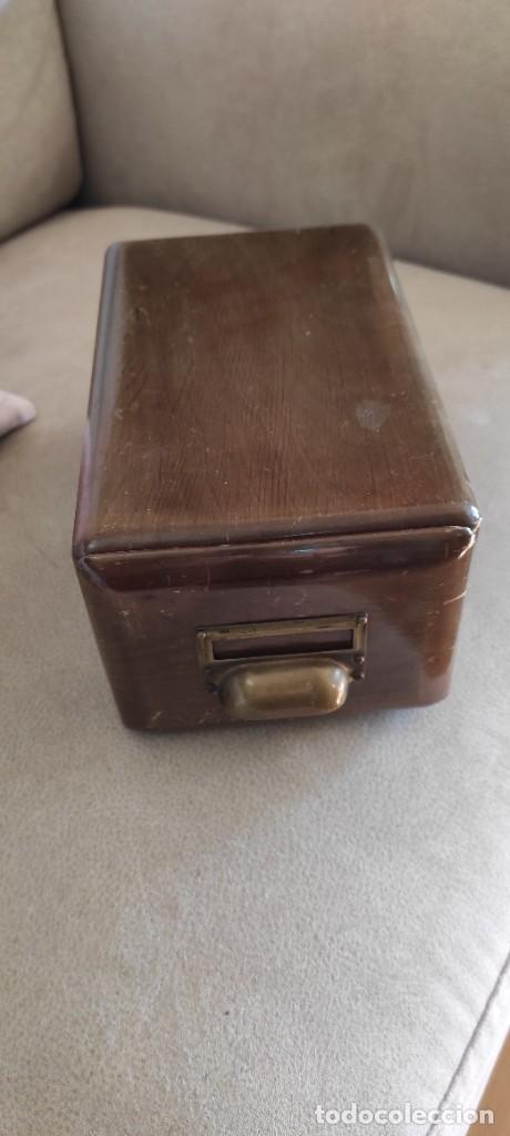 Vintage: ANTIGUO FICHERO DE MADERA - Foto 3
