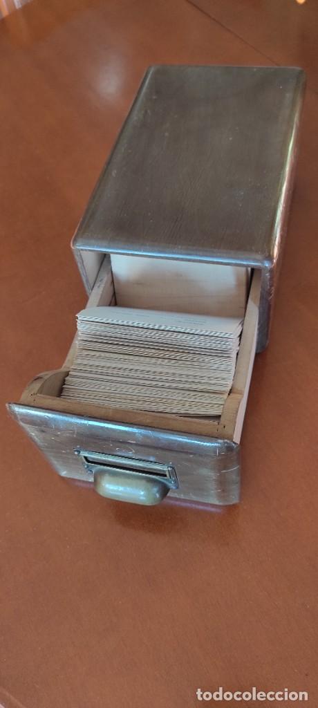 Vintage: ANTIGUO FICHERO DE MADERA - Foto 4