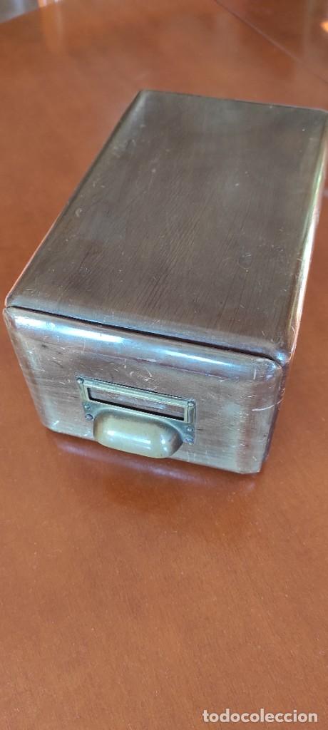 Vintage: ANTIGUO FICHERO DE MADERA - Foto 5