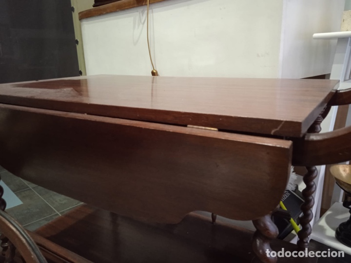Vintage: Carro de t&eacute; en madera con alas &ldquo;Importante&rdquo; - Foto 4